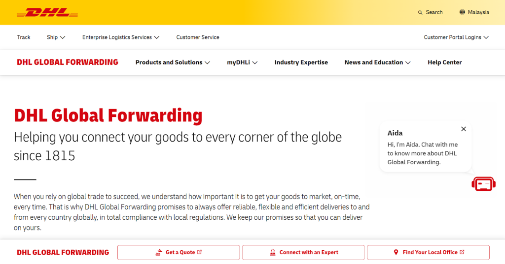 DHL Global Forwarding freight forwarding company
